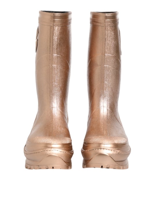 Dolce & Gabbana Roséguld Gummistövlar Skor - Image 3