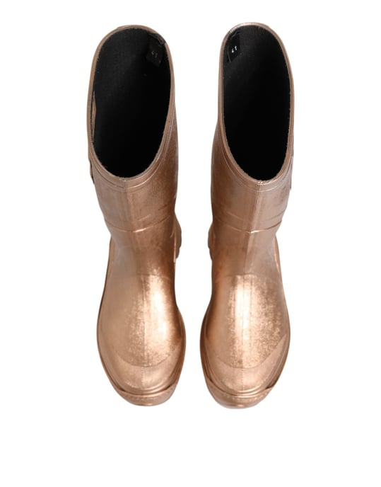Dolce & Gabbana Roséguld Gummistövlar Skor - Image 4