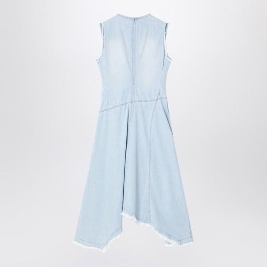 Light Blue Denim Asymmetric Dress - Image 1