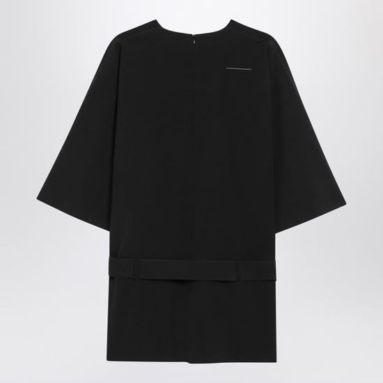 Black Wool-blend Mini Dress - Image 2