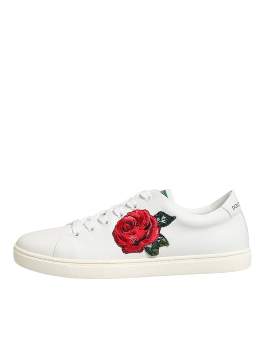 Dolce & Gabbana Vita Läderskor med Rosbroderi, Låg Modell - Image 2