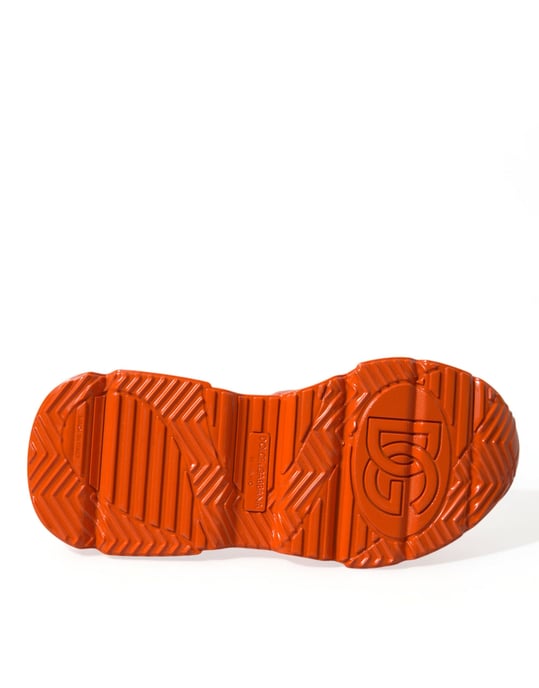 Dolce & Gabbana Oranje Multi Paneel Chunky Hoogtop Sneakers Schoenen - Image 6