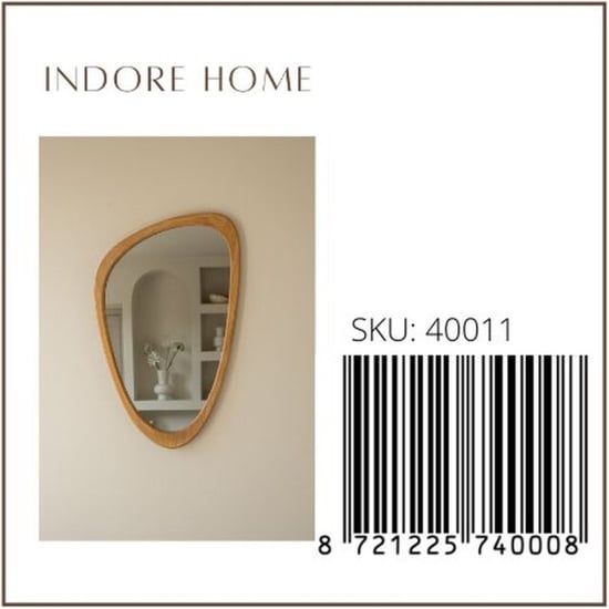 Indore Home spiegel organische vorm asymmetrisch wandspiegel 80cm - - Image 4