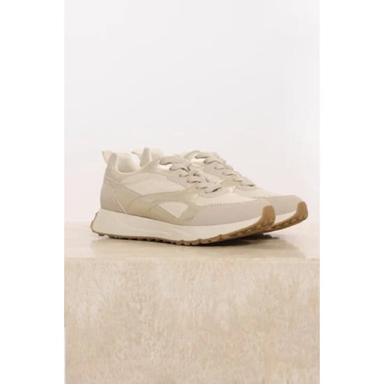 Rino & Pelle Fieve.1002621 rino&pelle mixed material sneaker taupe light gold - Image 3