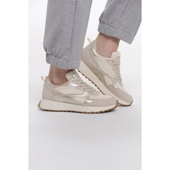 Rino & Pelle Fieve.1002621 rino&pelle mixed material sneaker taupe light gold - Image 4