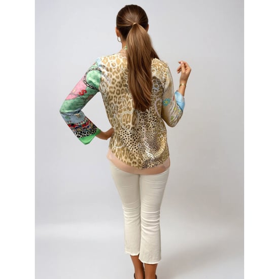Mucho Gusto ® blouse roma painterly leopard patchwork - Image 3