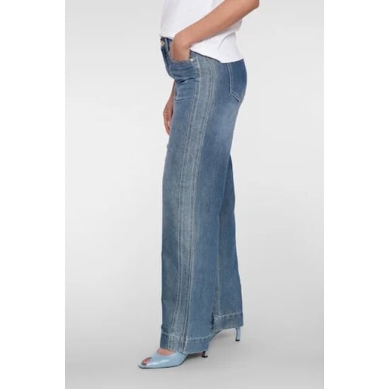 Geisha 61034-10 827 jeans gold yarn mid blue denim/gold - Image 3