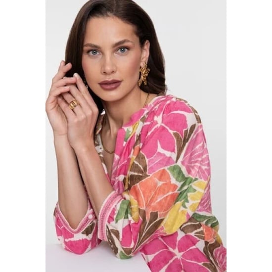 Geisha 63283-20 718 blouse ecru/tobacco/pink - Image 6