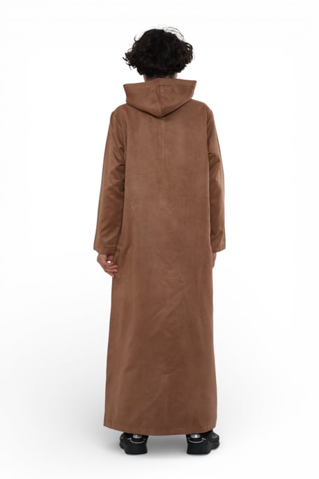 Kinderjongens Jubba-gewaad met capuchon voor Eid, camelbruin, Marokkaanse stijl, Ramadan, Eid Thobe - K-HM12 - Image 5