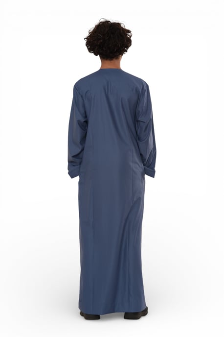 Kinderen jongens Eid blauwe Marokkaanse Jubba gewaad Djellaba Ramadan Eid Thobe - K-HM11 - Image 4