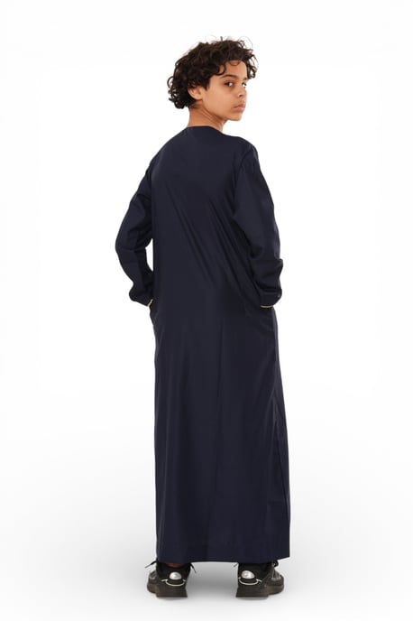 Kinderen Jongens Ramadan Marineblauw Marokkaanse Jubba Robe Djellaba Eid Thobe - K-TT-006 - Image 3