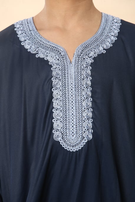 Kinderjongens blauwe Marokkaanse Thobe Jubba Robe Eid Djellaba Gandoura - Image 5