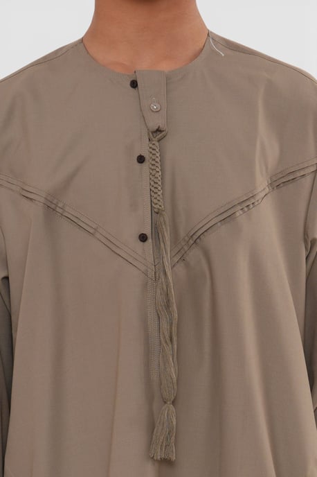 Kinderen jongens Eid Beige Marokkaanse Jubba Robe Djellaba Ramadan Eid Thobe - K-HM11 - Image 5