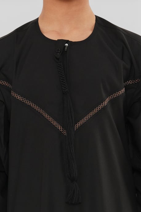 Kinderen jongens Eid zwarte Marokkaanse Thobe gewaad Djellaba Ramadan Eid Jubba- K-HM10 - Image 5