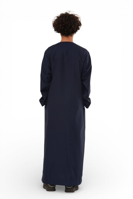 Kinderen jongens Eid marineblauw Marokkaanse Jubba gewaad Djellaba Ramadan Eid Thobe - K-HM11 - Image 4