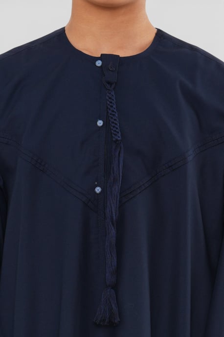 Kinderen jongens Eid marineblauw Marokkaanse Jubba gewaad Djellaba Ramadan Eid Thobe - K-HM11 - Image 5