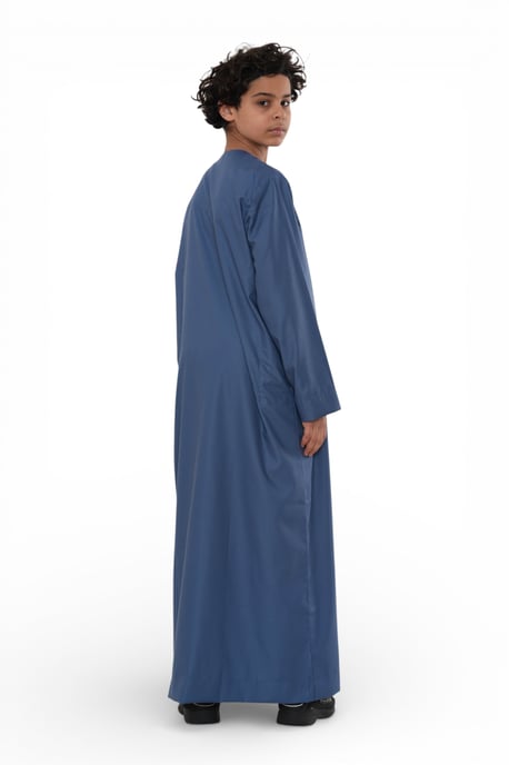 Kinderen jongens Eid blauwe Marokkaanse Thobe gewaad Djellaba Ramadan Eid Jubba- K-HM10 - Image 3