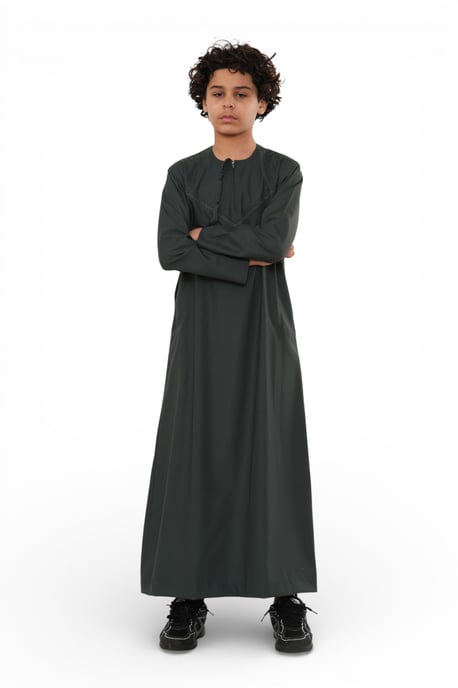 Kinderen Jongens Ramadan Eid Groene Marokkaanse Jubba Robe Djellaba Thobe - K-TT008 - Image 2