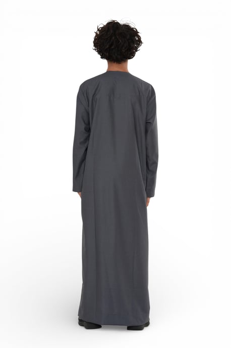 Kinderen jongens Eid grijze Marokkaanse Jubba gewaad Djellaba Ramadan Eid Thobe - K-HM11 - Image 4
