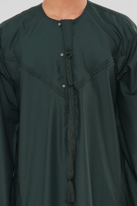 Kids Boys Eid Green Moroccan Jubba Robe Djellaba Ramadan Eid Thobe - K-HM11 - Image 5