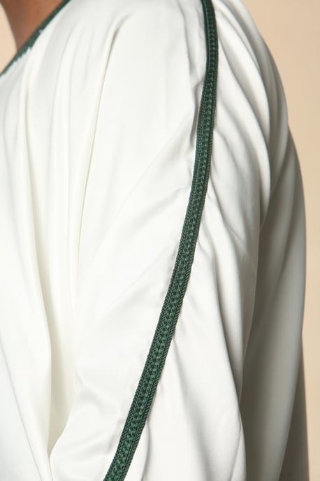 Kinderen jongens witte Marokkaanse Thobe gewaad Djellaba Gandoura Eid Jubba-K-GG008 - Image 5