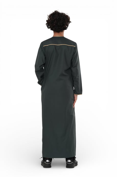 Kids Boys Ramadan Green Moroccan Thobe Robe Emirati Eid Jubba- TT-003 - Image 5