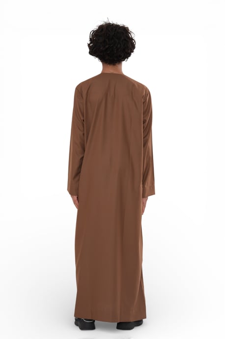 Kinderen jongens Eid Camel Brown Marokkaanse Thobe Robe Djellaba Ramadan Eid Jubba- K-HM10 - Image 4