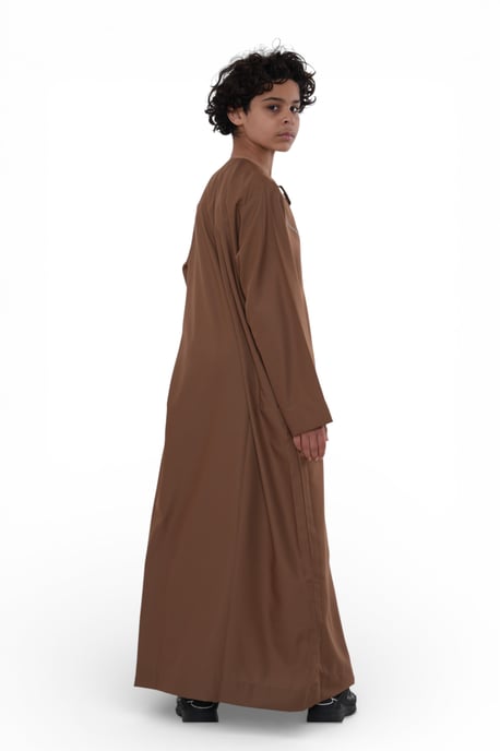 Kinderen jongens Eid Camel Brown Marokkaanse Thobe Robe Djellaba Ramadan Eid Jubba- K-HM10 - Image 5
