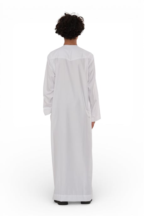 Kinderen jongens Eid witte Marokkaanse Jubba gewaad Djellaba Ramadan Eid Thobe - K-HM11 - Image 5