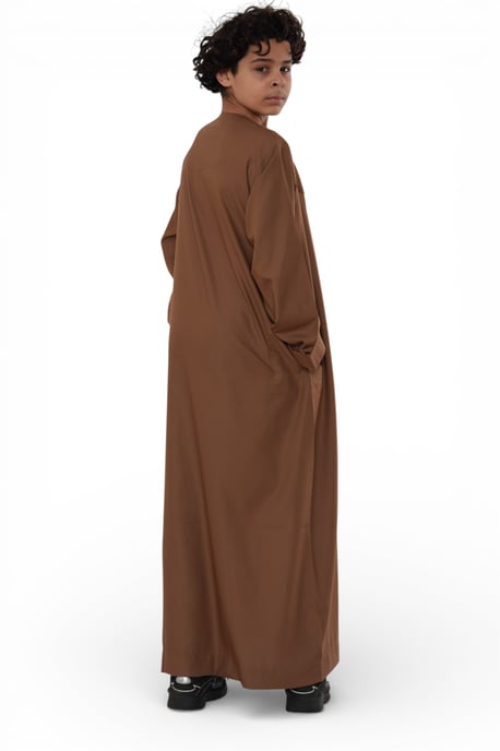 Kinderen jongens Eid Camel Brown Marokkaanse Jubba Robe Djellaba Ramadan Eid Thobe - K-HM11 - Image 4