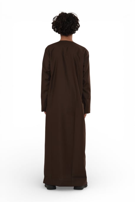 Kinderen jongens Eid bruin Marokkaanse Thobe gewaad Djellaba Ramadan Eid Jubba- K-HM10 - Image 4