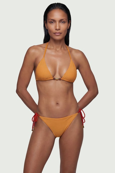 Reversible Bikini Top With Bead Detail - Image 1