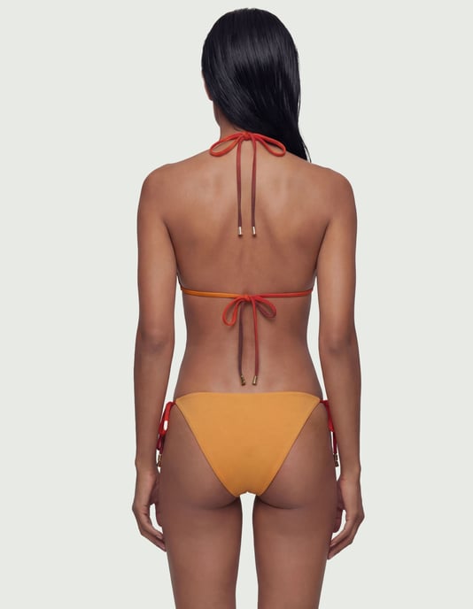 Reversible Bikini Top With Bead Detail - Image 3