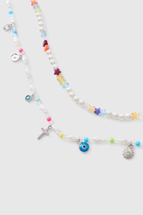 Multi Star & Mixed Pendant Necklace - Image 4