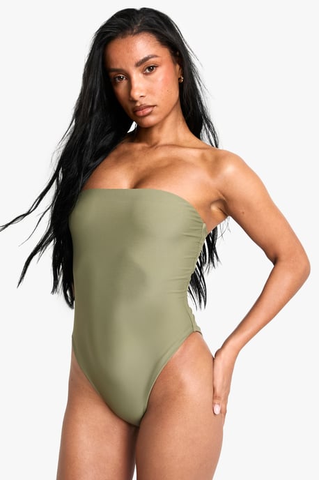 Petite Swimwear Essentials Bandeau Swimsuit - Image 3