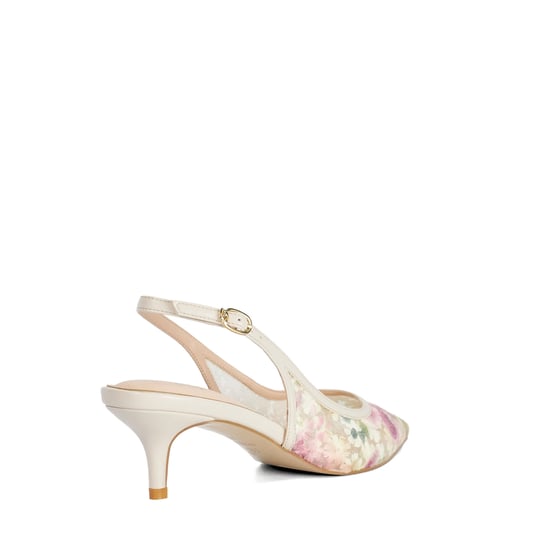 Dune Ladies Chamomile - Floral Sling-Back Kitten Heels - Image 4
