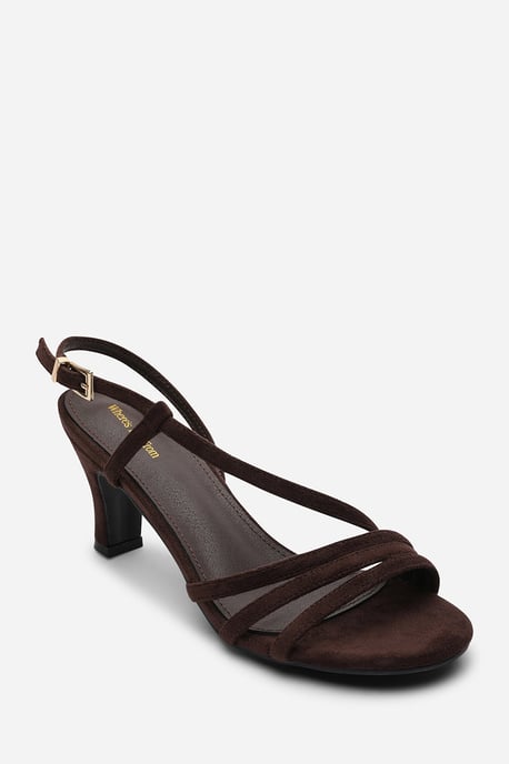 Where's That From Womens Mykonos Multi Strap Slingback Suede Low Block Heel - Image 3