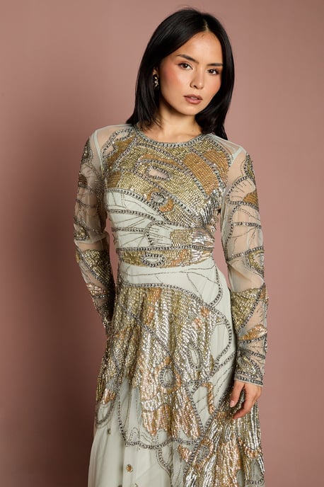 Petite Premium Hand Embellished Maxi Dress - Image 4