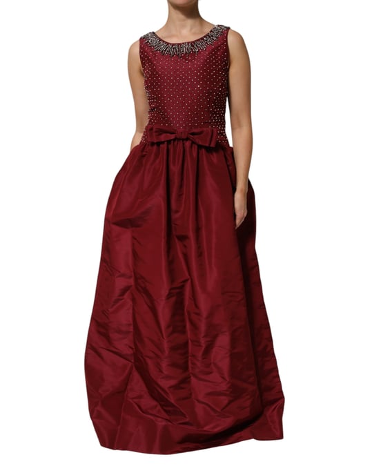 Beaded Bodice Bow Dress - Image 1