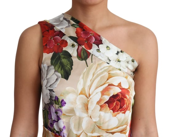 Floral Print Oneshoulder Midi Dress - Image 5