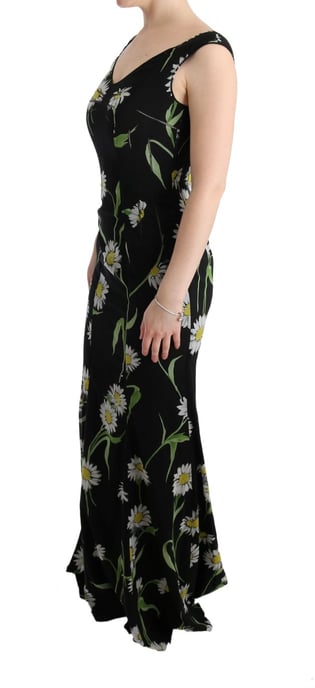Daisy Print Maxi Jurk Mouwloos V-hals - Image 2