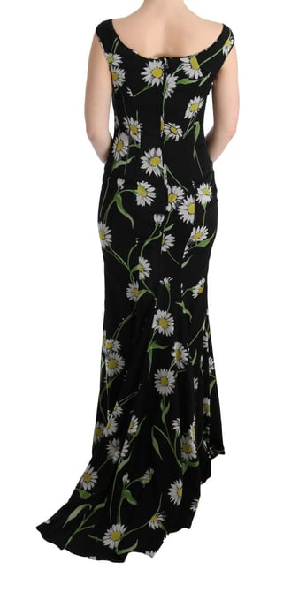 Daisy Print Maxi Jurk Mouwloos V-hals - Image 3