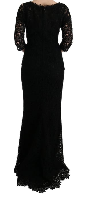 Kanten Lange Jurk Slim Fit Ronde Hals - Image 3