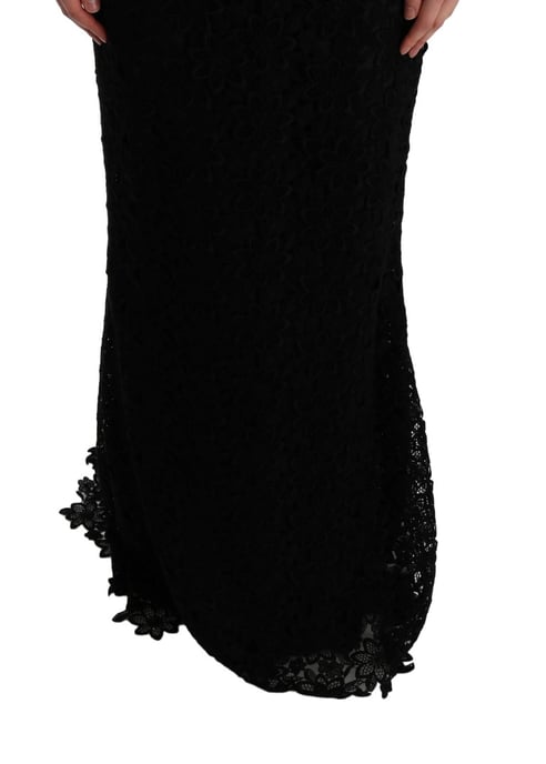 Kanten Lange Jurk Slim Fit Ronde Hals - Image 6