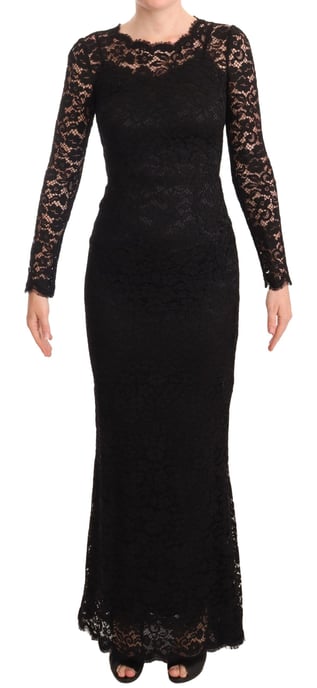 Lace Maxi Dress Floral Lace Evening Gown - Image 1