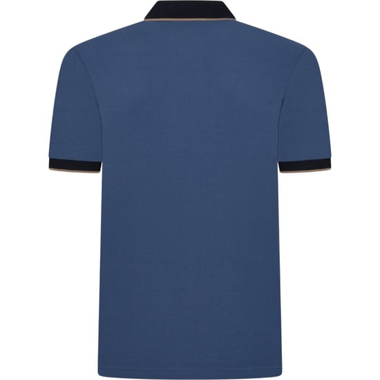 Fred Perry Zip Neck Polo Shirt Midnight Blue - Image 5