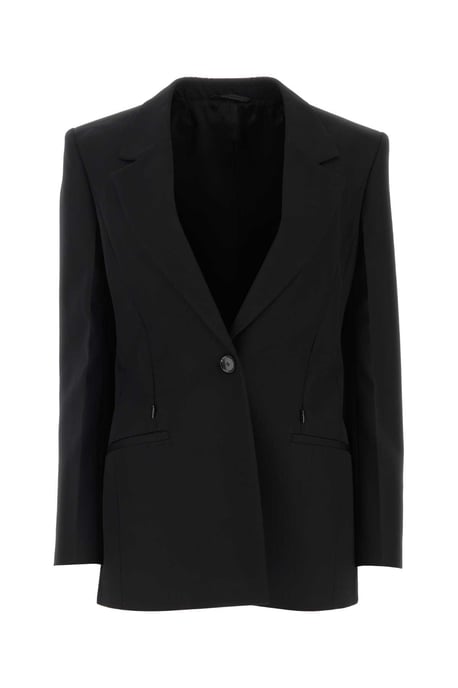 Black Wool Blend Blazer - Image 1