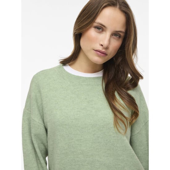 Vila Viliga ls o-neck knit top noos mint - Image 4