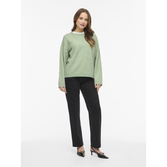 Vila Viliga ls o-neck knit top noos mint - Image 5