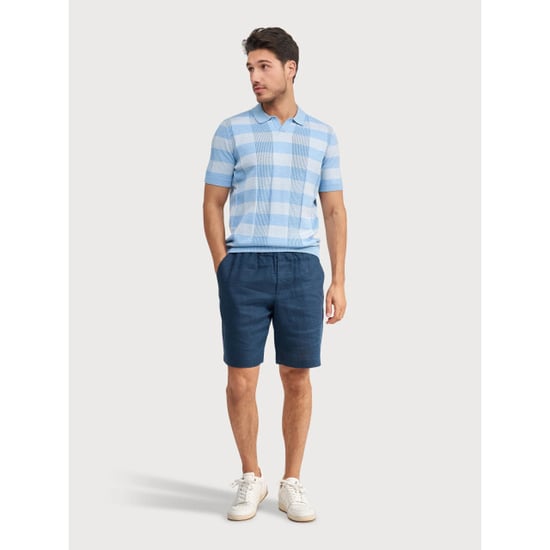 Blue Industry De gebreide print polo | - Image 4